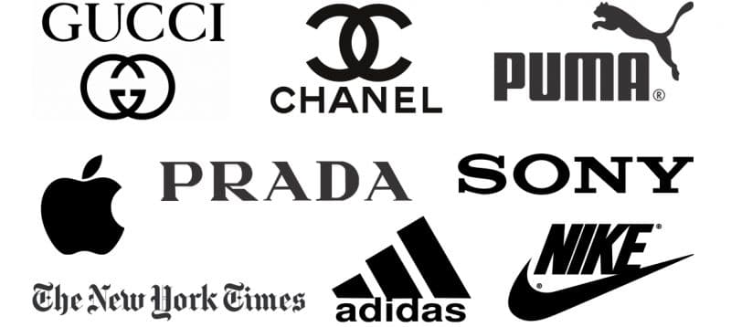 black colored logos